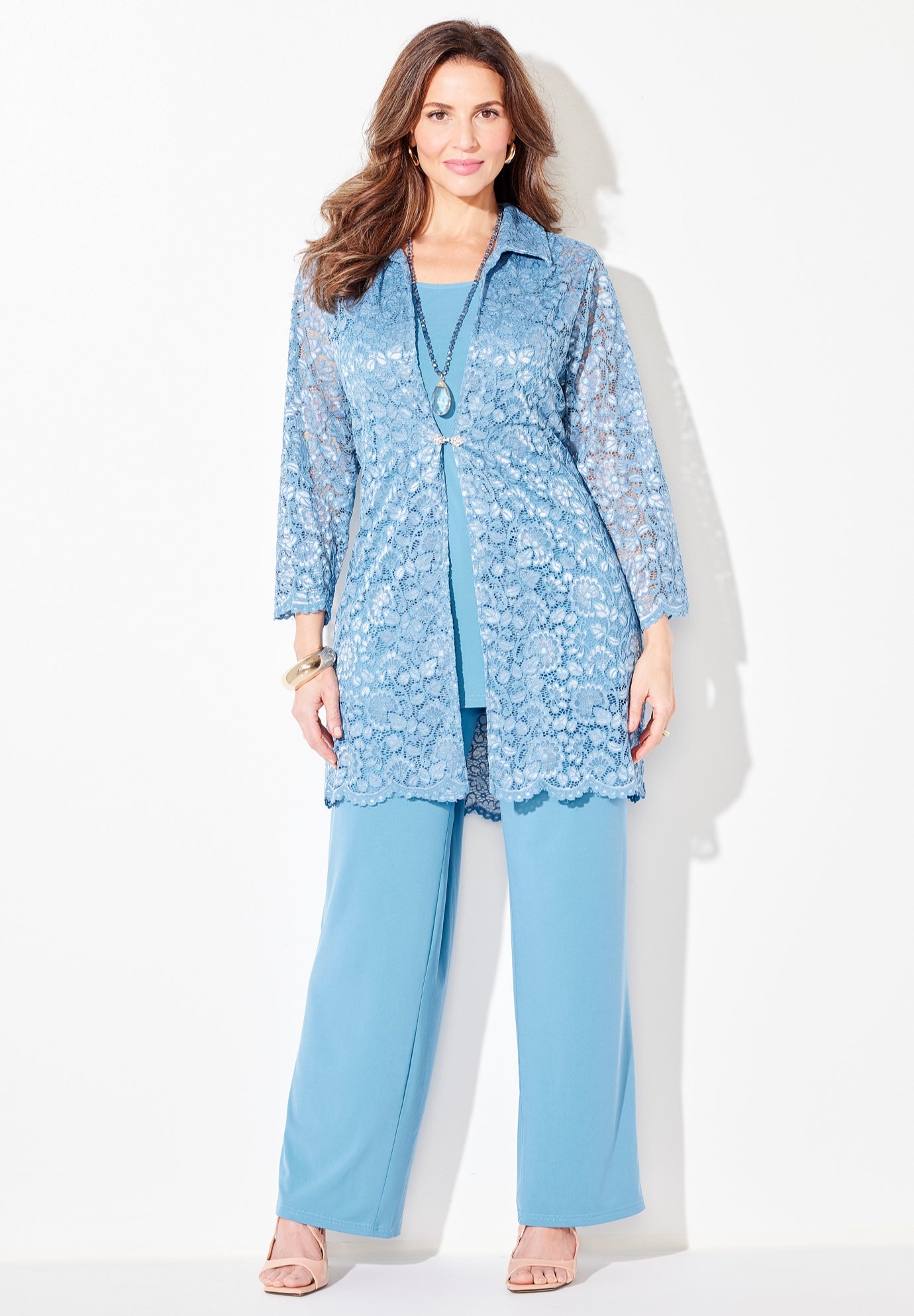 3-Piece Lace Pant Set image number 0