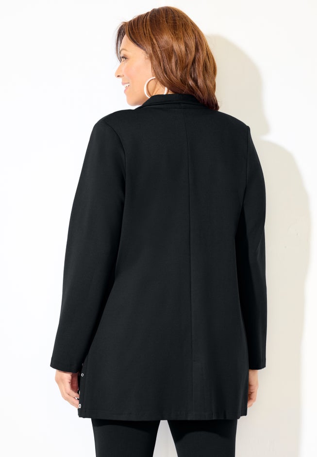 Black Label Grommet Ponte Jacket image number 1