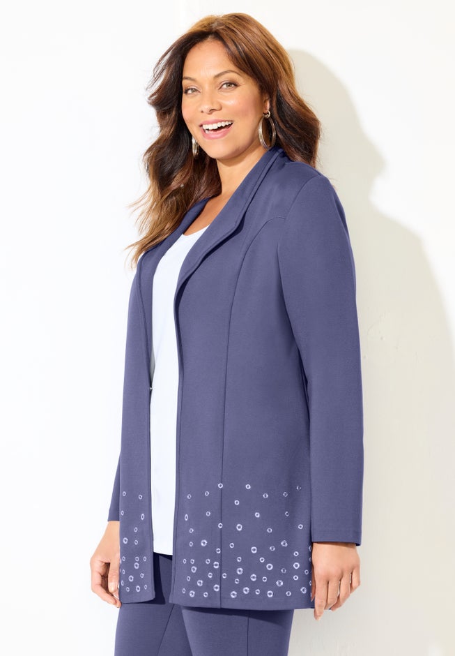 Black Label Grommet Ponte Jacket image number 2