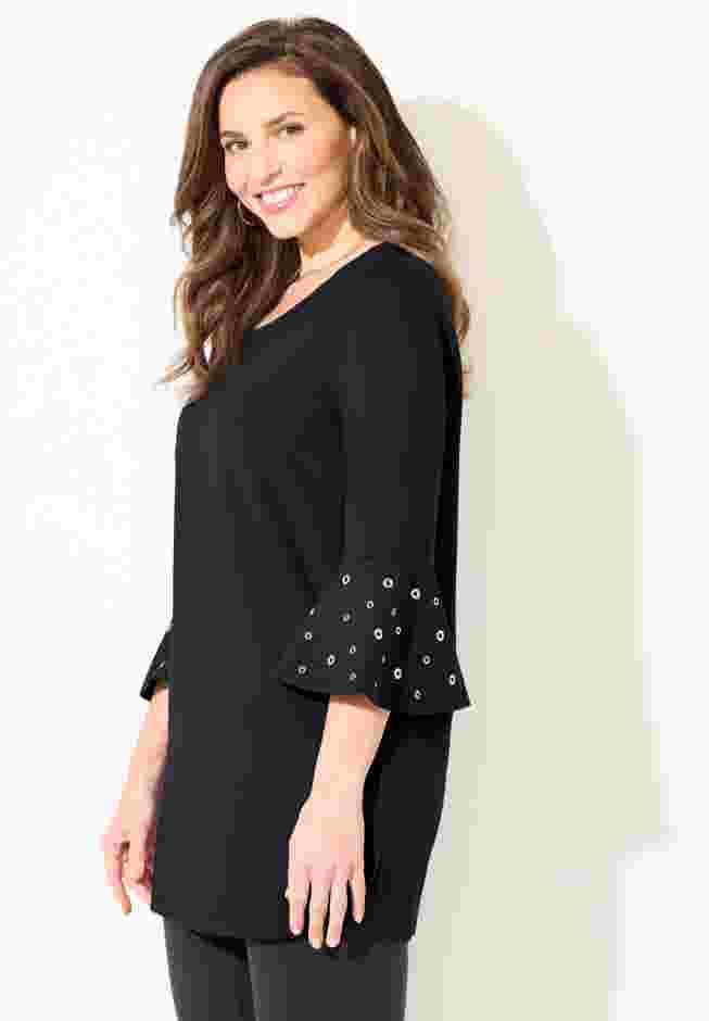 Black Label Grommet Ponte Tunic image number 2