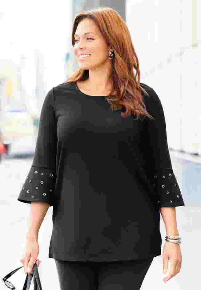 Black Label Grommet Ponte Tunic image number 0