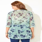 Y-Neck Half Placket Blouse image number null