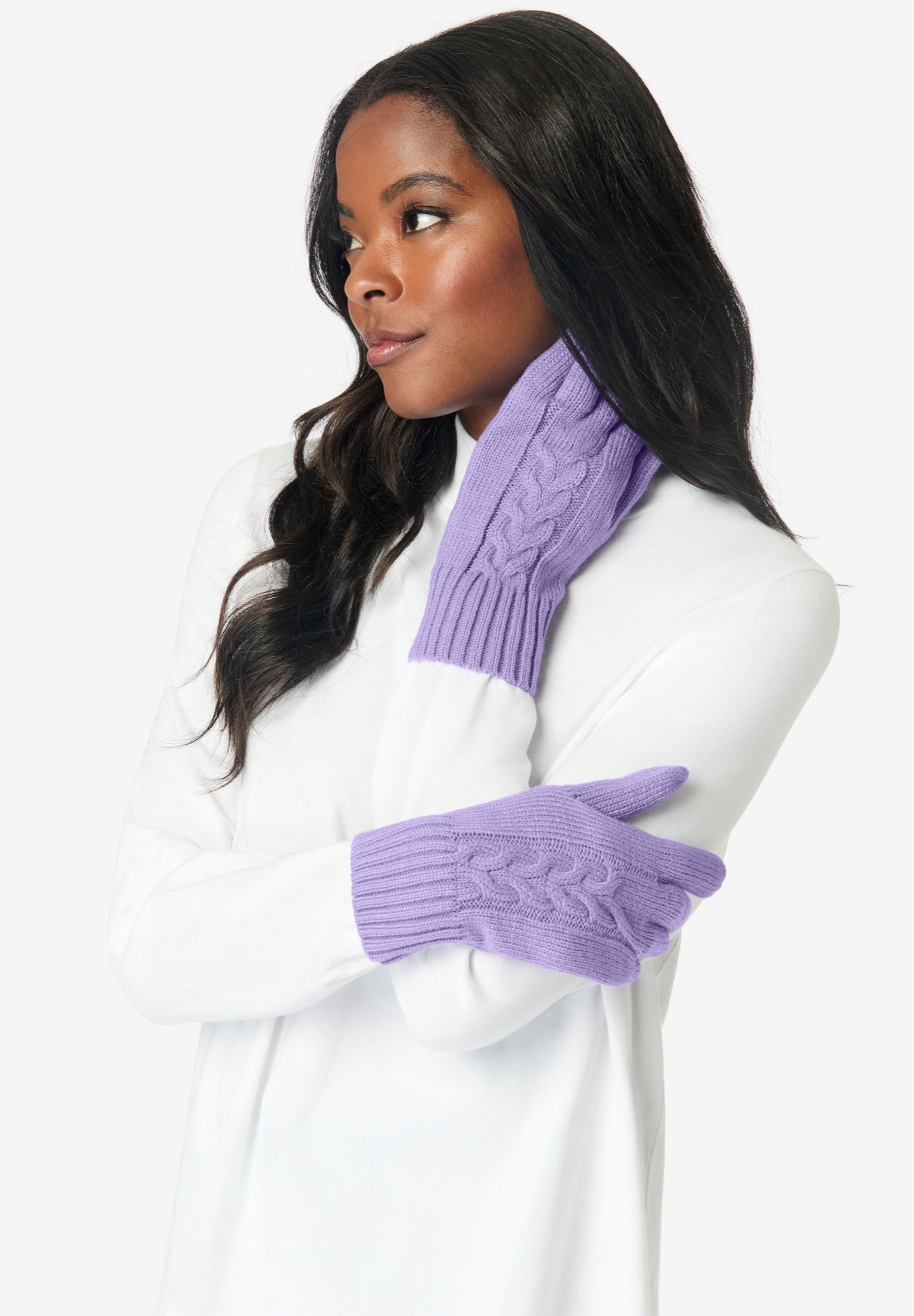 Cable-Knit Gloves image number 1