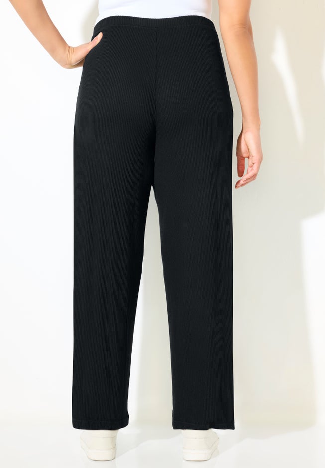 AnyWear Wide Leg Hacci Ribbed Pant image number 1