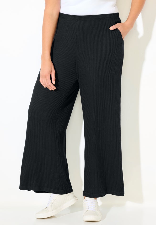 AnyWear Wide Leg Hacci Ribbed Pant image number 0