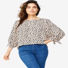 3/4 Tie-Sleeve Blouse image number null