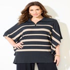 AnyWear Brushed Hacci Ribbed Poncho image number null