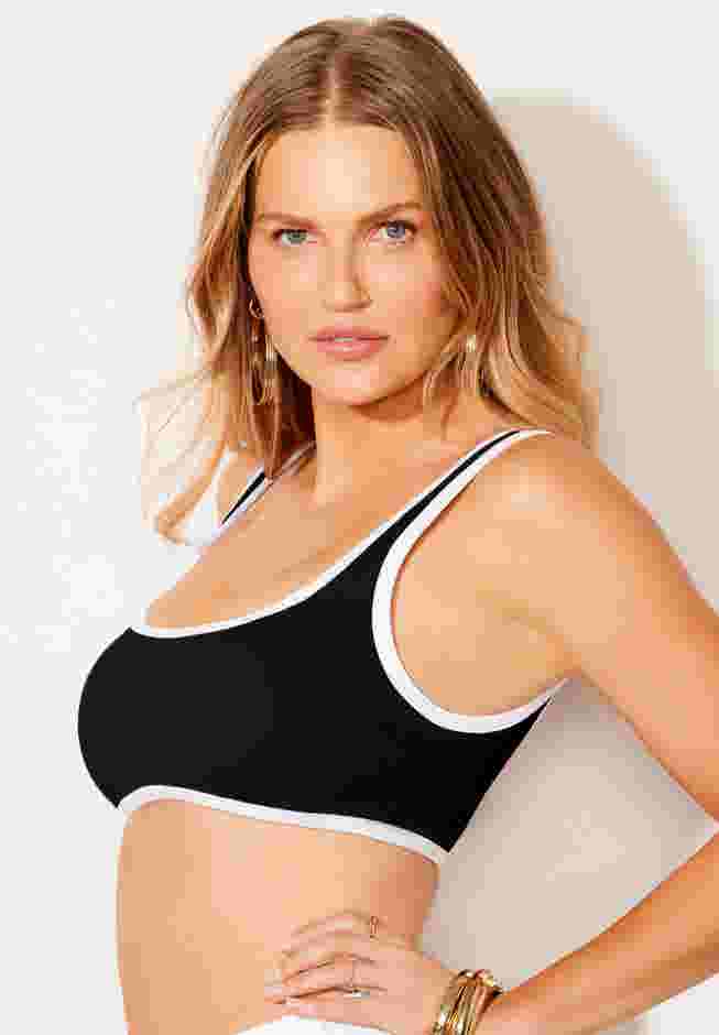 Square Neck Longline Bikini Top image number 2