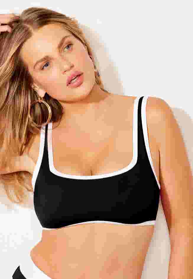 Square Neck Longline Bikini Top image number 3