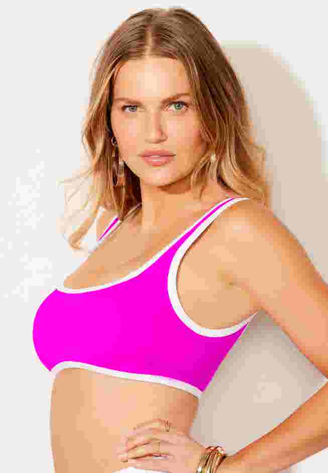 Square Neck Longline Bikini Top image number 2