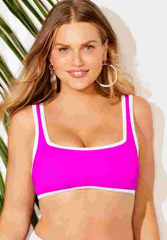 Square Neck Longline Bikini Top image number 3