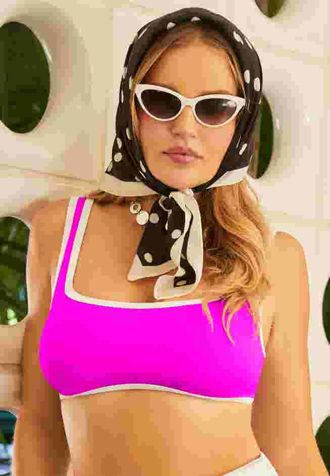 Square Neck Longline Bikini Top image number 0