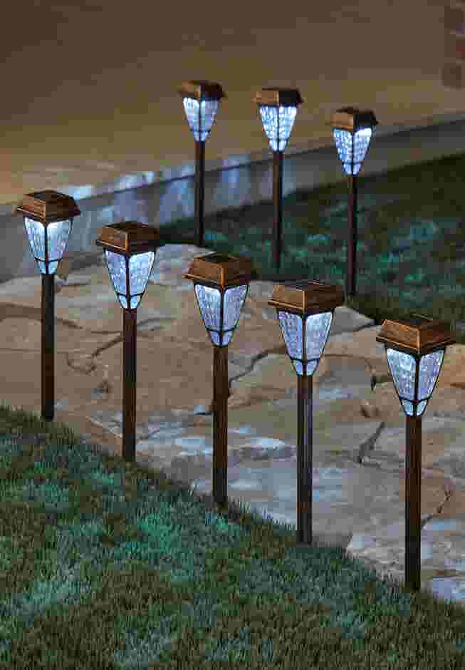 Bronze Solar Lights, Set of 8 image number 0