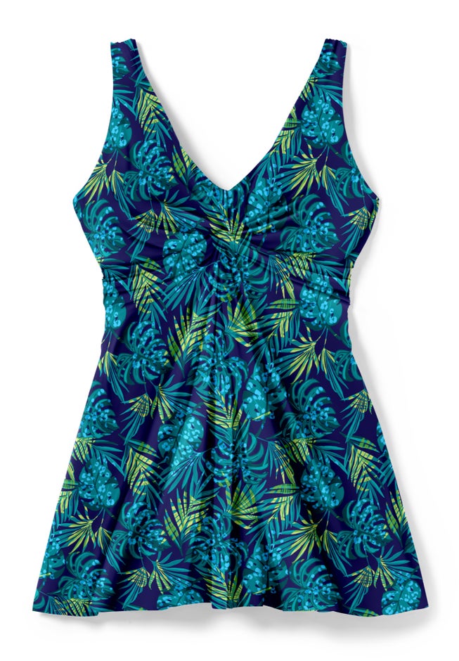 Twist-Front Swim Dress image number 3