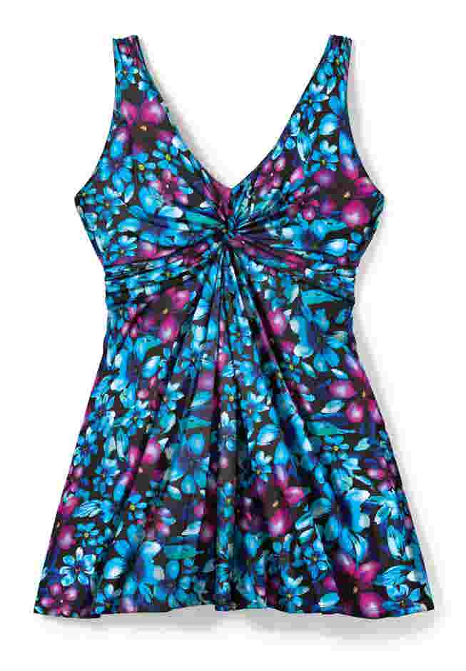 Twist-Front Swim Dress image number 3