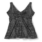 Twist-Front V-Neck Tummy Control A-Line Swim Dress image number null