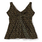 Twist-Front V-Neck Tummy Control A-Line Swim Dress image number null