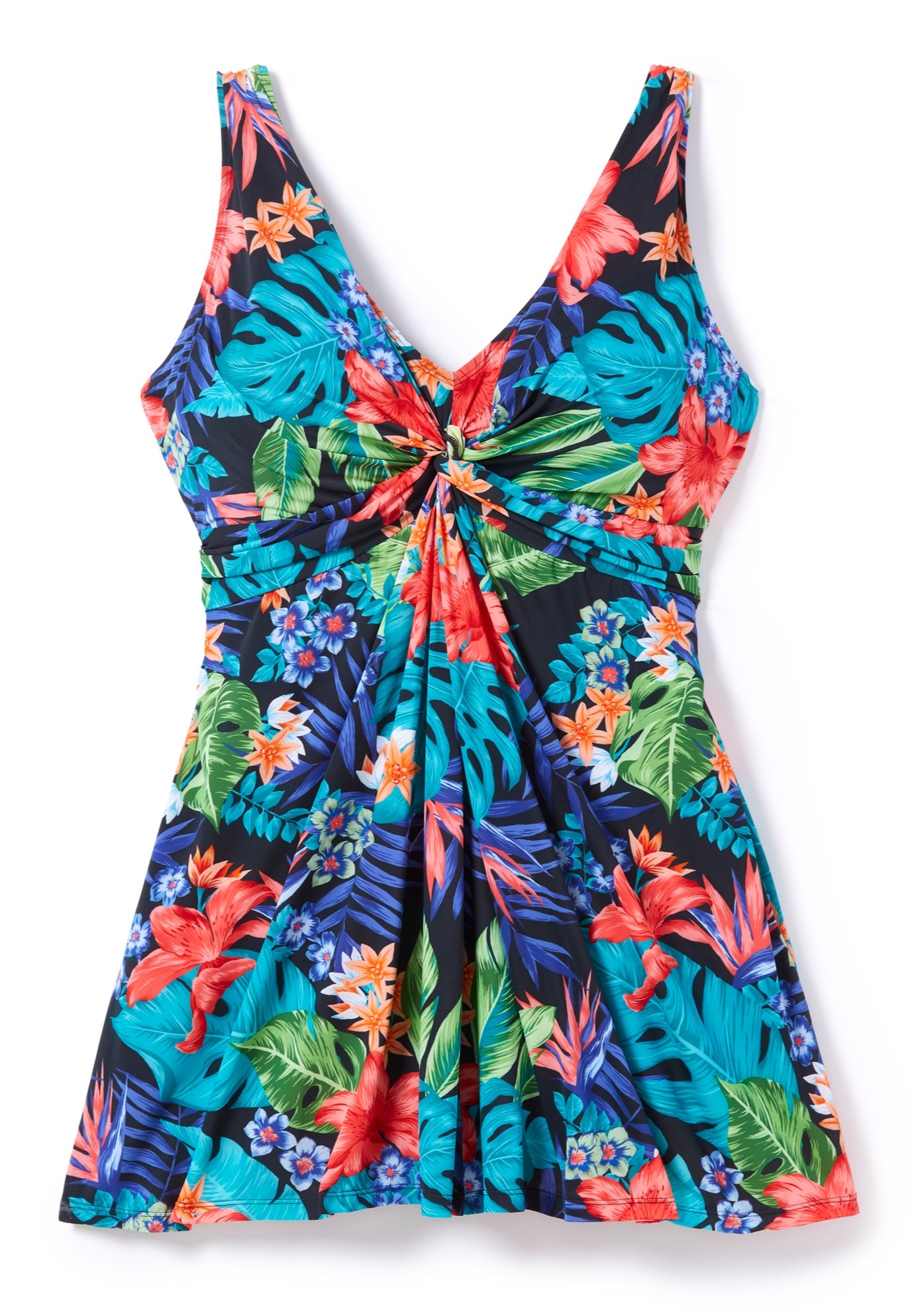 Twist-Front Swim Dress image number 3