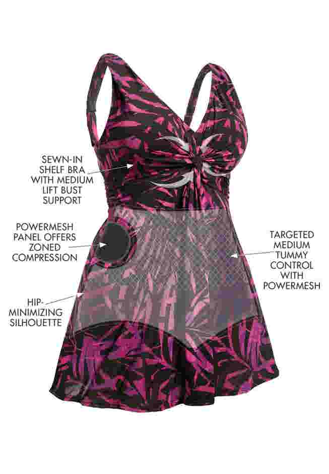 Twist-Front Swim Dress image number 5