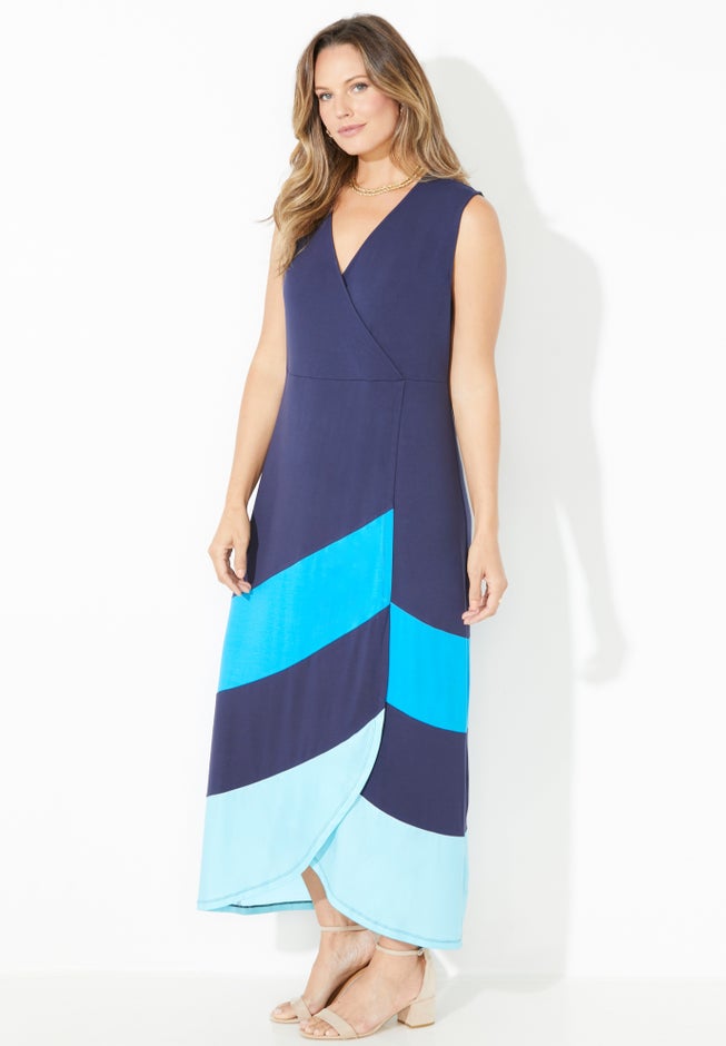 Cascading Stripe Maxi Dress image number 2