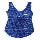 Sarong V-Neck Tummy Control One-Piece Swimsuit image number null