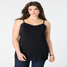 Lace Trim Knit Cami with Adjustable Straps image number null