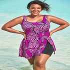 Side-Slit Swim Dress image number null