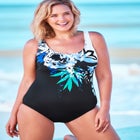 One-Piece Tank Swimsuit with Adjustable Straps image number null