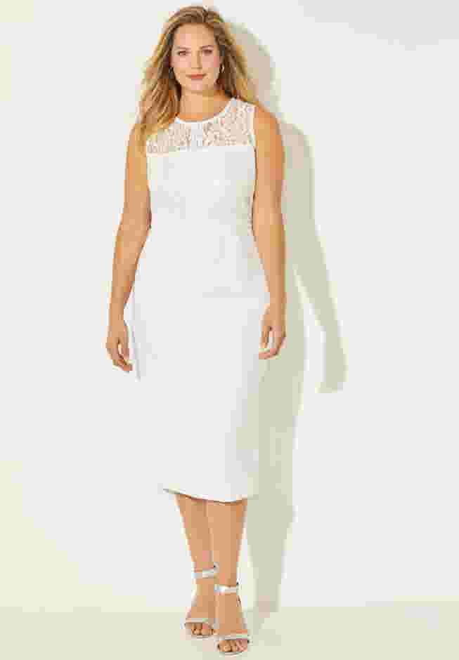 AnyWear Linen & Lace Dress image number 0