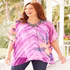 Georgette Peasant Poncho image number null