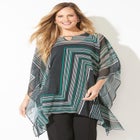 Keyhole Georgette Poncho image number null