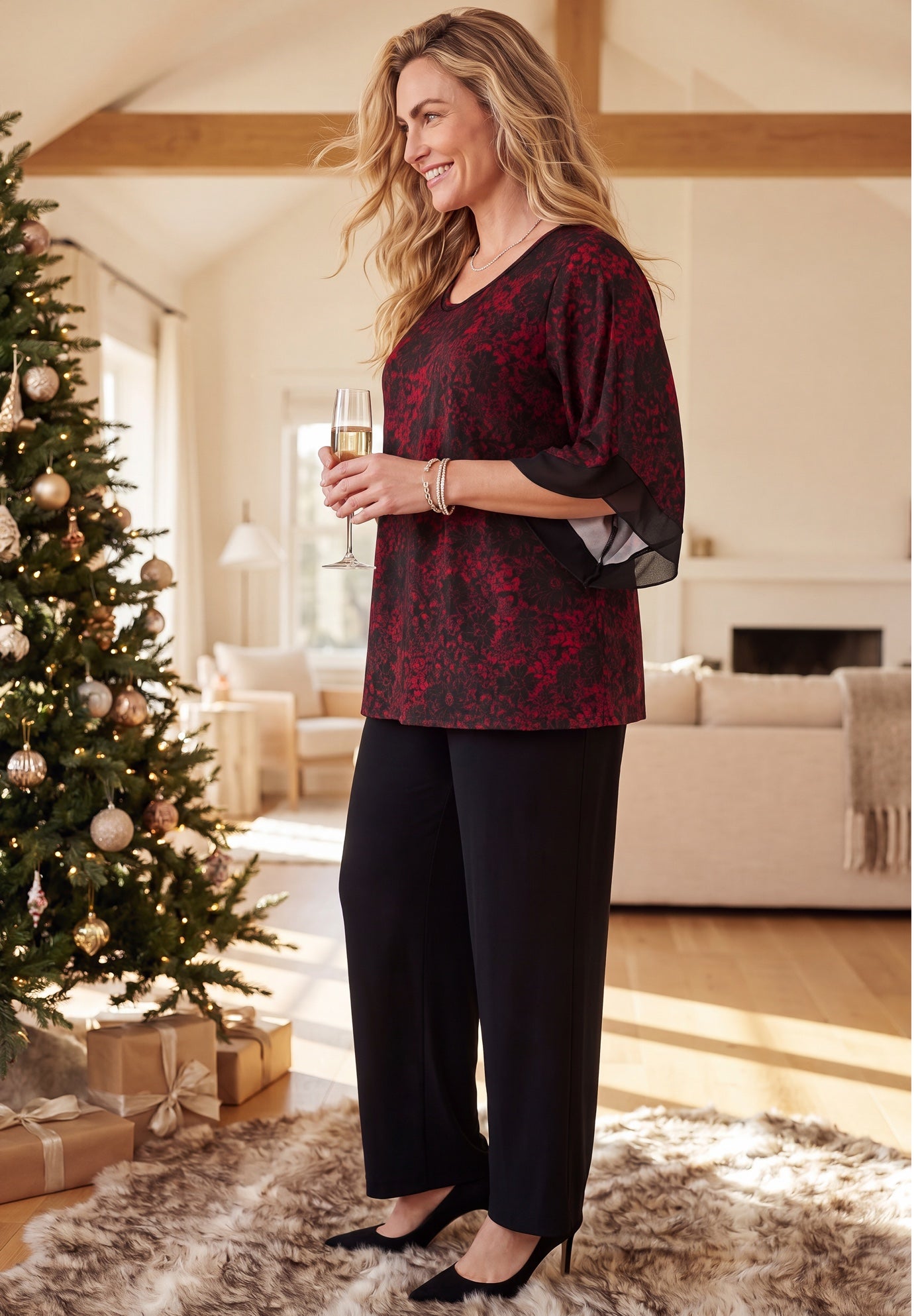 Dream Drape Flutter Sleeve Top image number 2