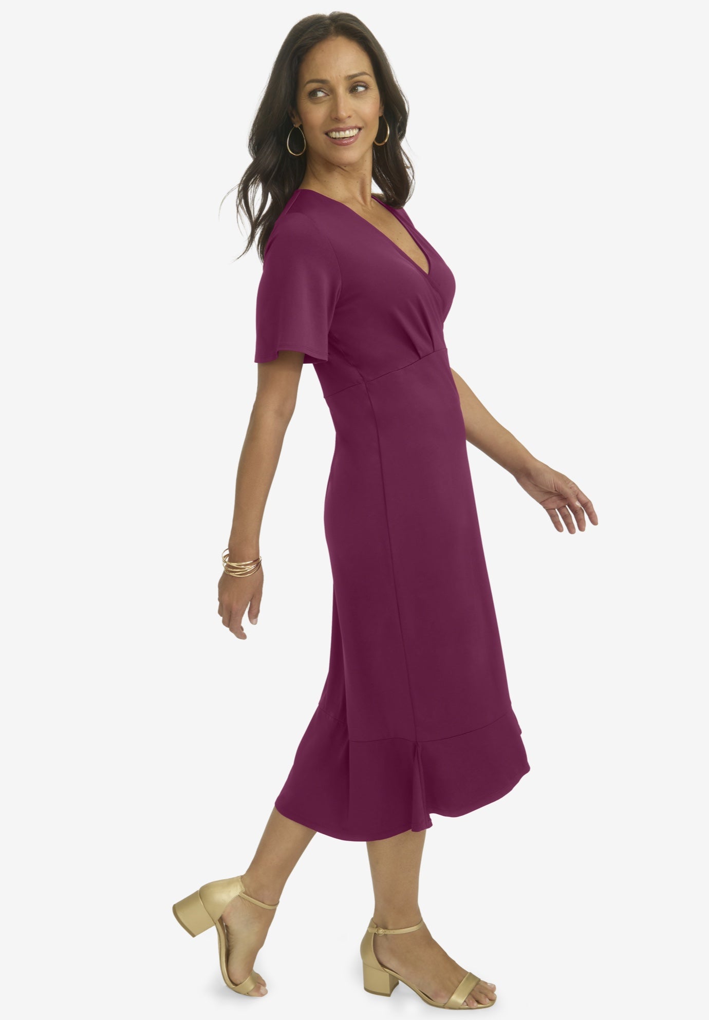 Flounce Hem Midi Dress image number 2