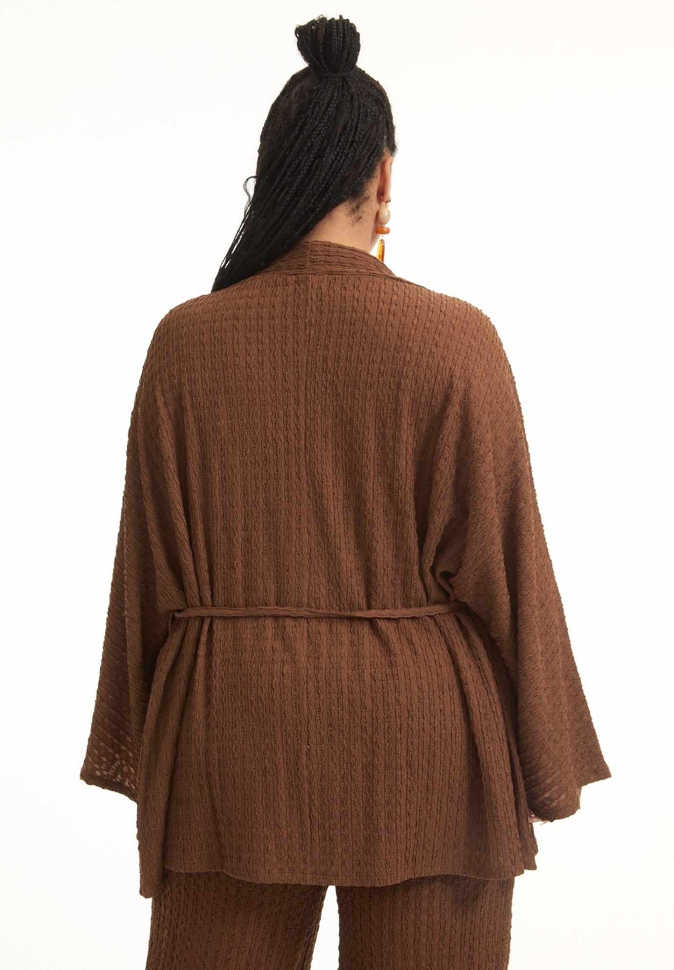 Tie Waist Knitted Kimono image number 1