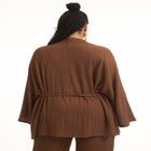 Tie Waist Knitted Kimono image number null