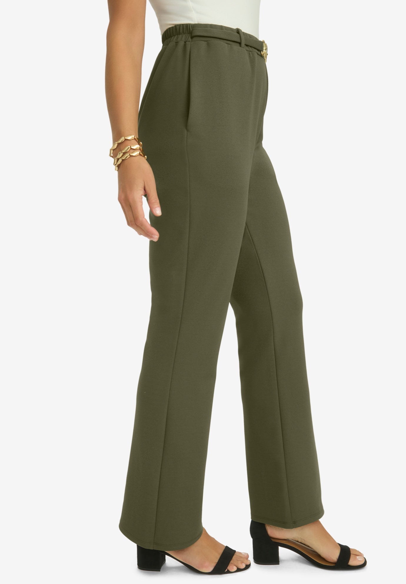 Knit Crepe Bootcut Pant image number 2