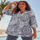 Pintuck Buttonfront Blouse image number null