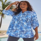 Pintuck Buttonfront Blouse image number null