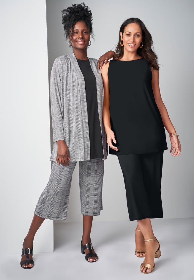 Stretch Knit Open Front Knit Topper image number 4