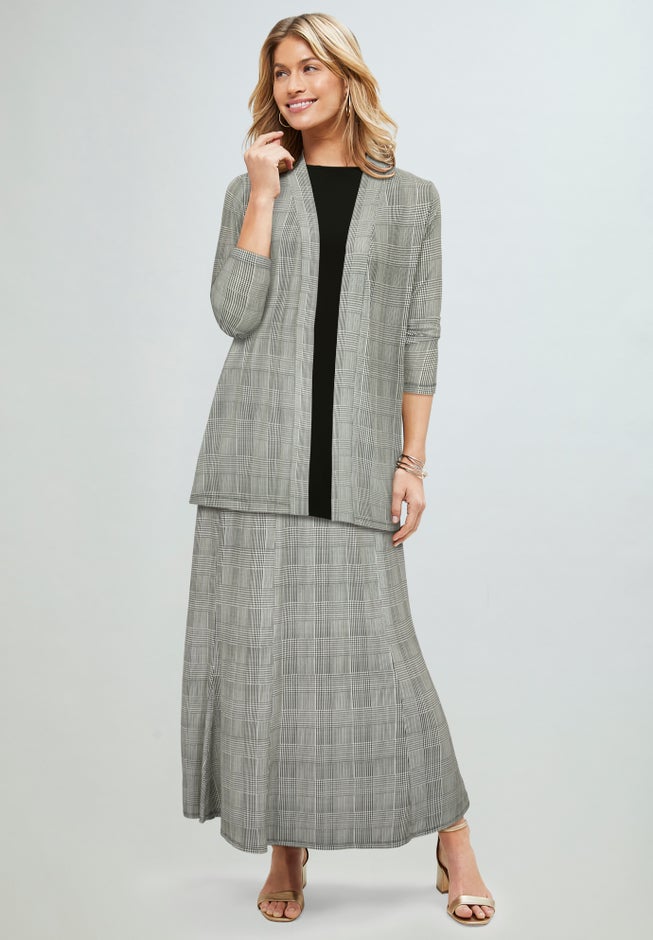 Stretch Knit Open Front Knit Topper image number 0