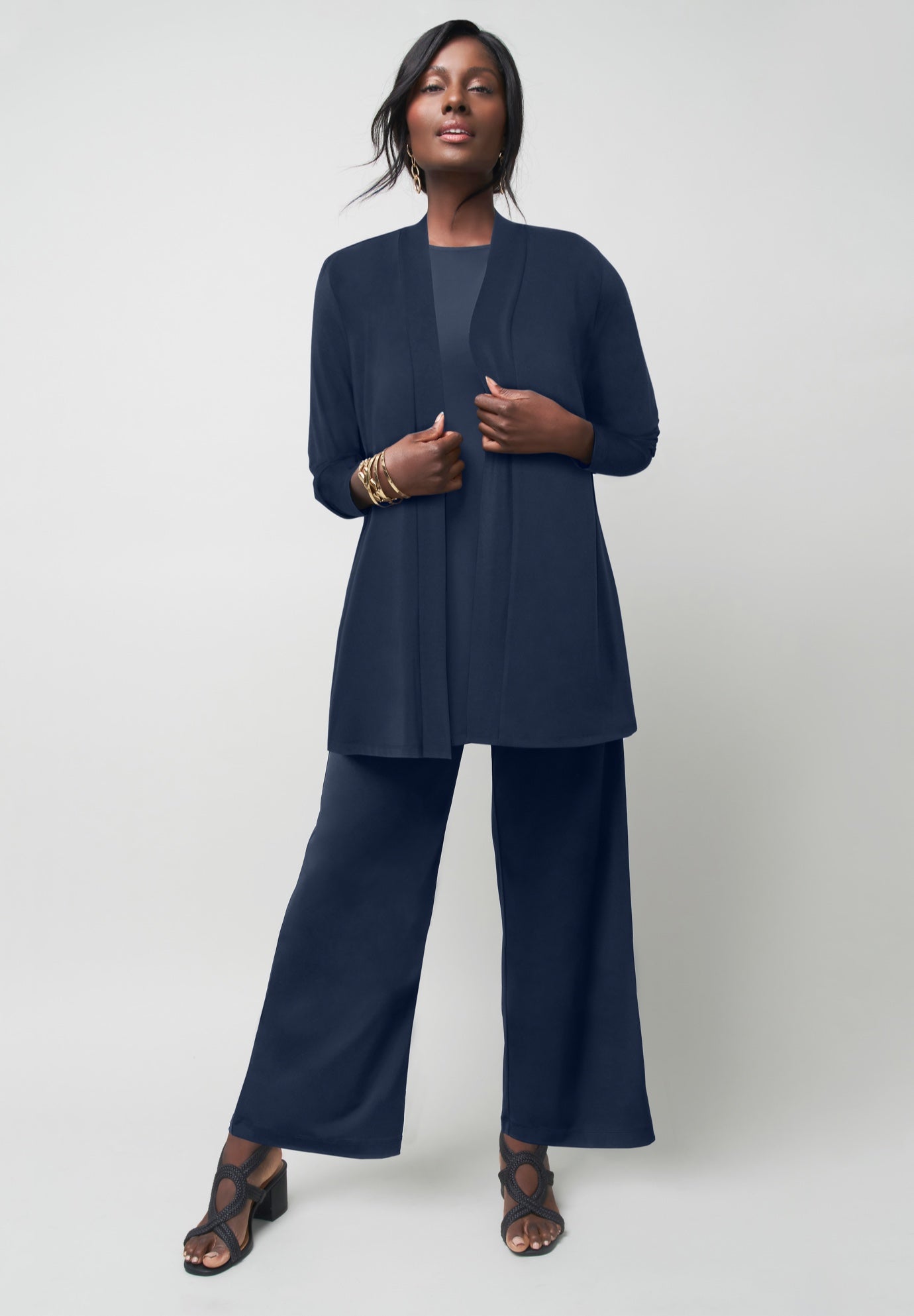 Stretch Knit Wide Leg Pant image number 3