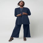 Stretch Knit Wide Leg Pant image number null