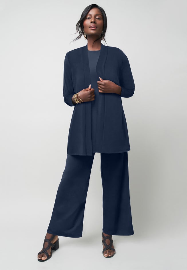 Stretch Knit Wide Leg Pant image number 3