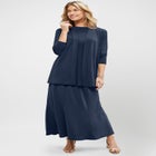 Stretch Knit Maxi Skirt image number null