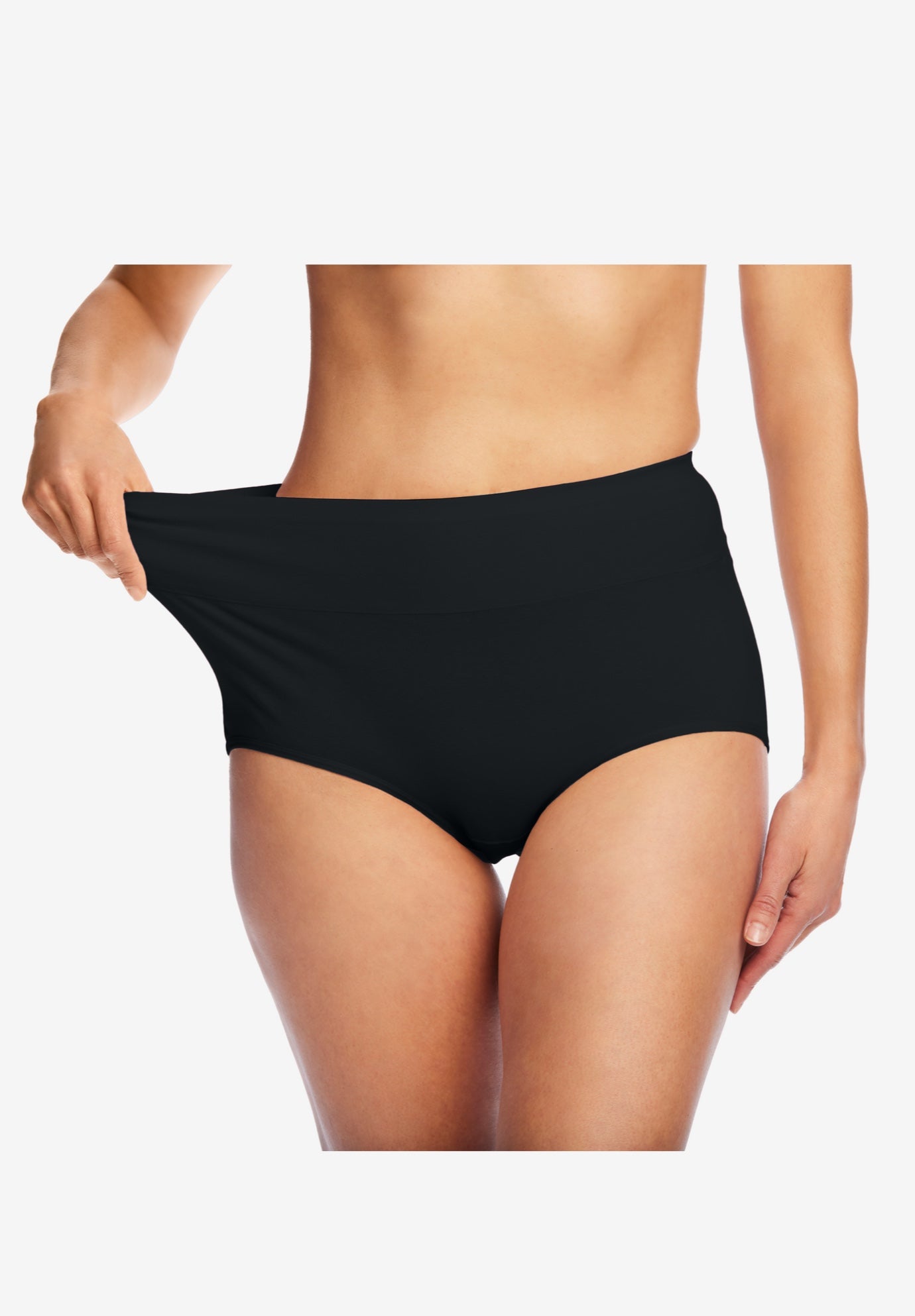 Cotton Spandex Comfort Waist Brief 2-Pack image number 6