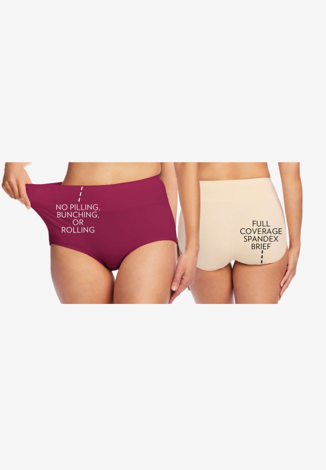 Cotton Spandex Comfort Waist Brief 2-Pack image number 5