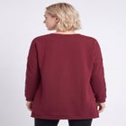 French Terry Lace Trim Sweatshirt Tunic image number 1