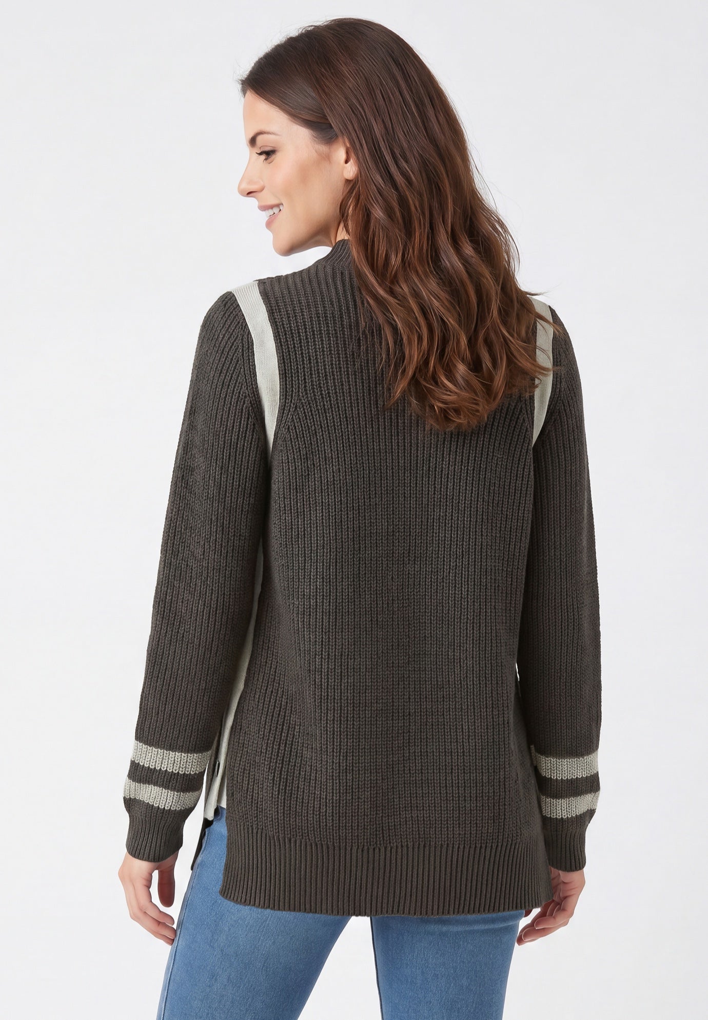 Side Stripe Mockneck Sweater image number 1