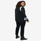 Side Stripe Mockneck Sweater image number null