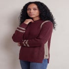 Side Stripe Mockneck Sweater image number null